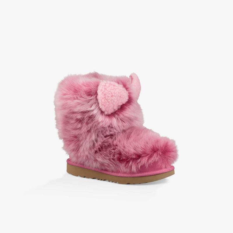 Bottes UGG Pinkipuff Classic II Fille Rose Soldes 559TGOHI